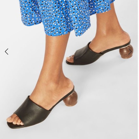 Slip-On Mules with Unique Heel - Picture 3 of 6